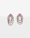 Aros Colgantes Cortos Strass Aros Cortos De Strass - Negro