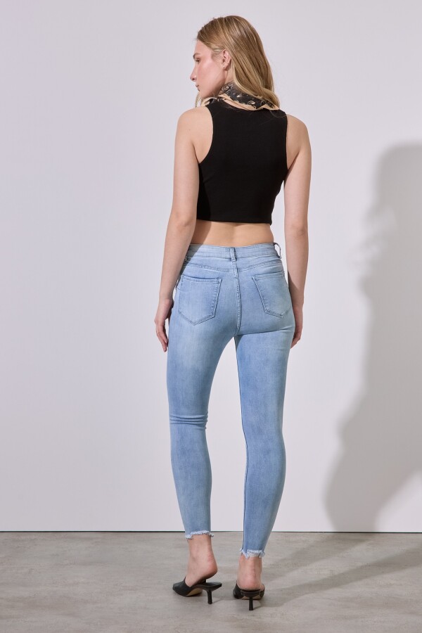 Jean Skinny Desflecado JEAN CLARO