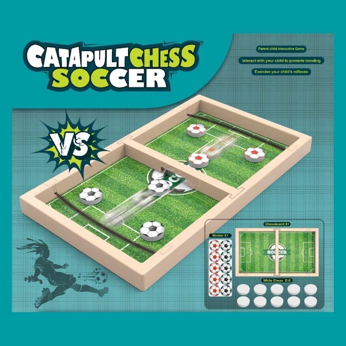 Juego de mesa catapulta sling puck Fútbol 25210 