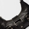 Mini Bag The Noisy Gang En Cuero Graneado Negro