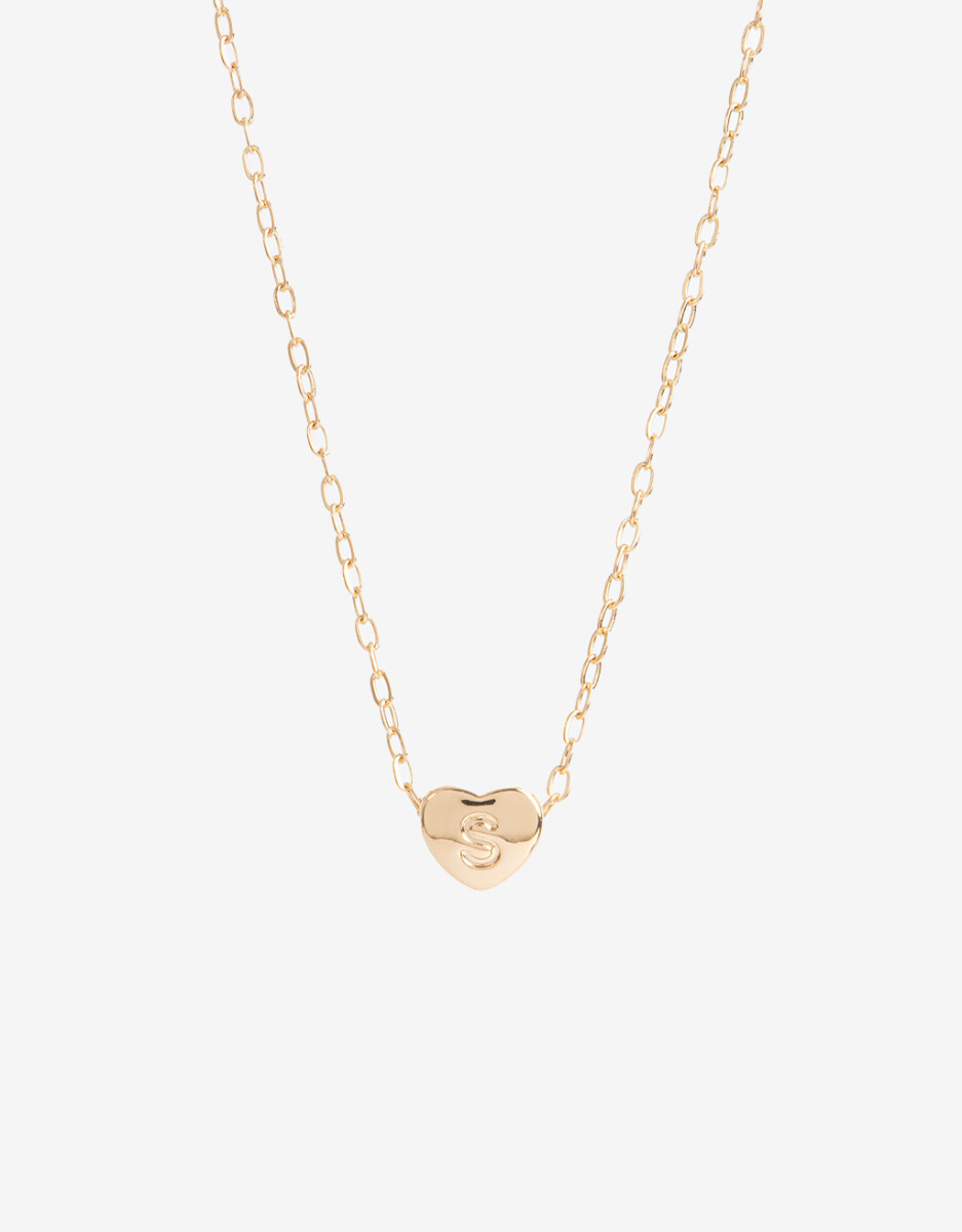 Cadena Con Dije Corazón Inicial "s" 