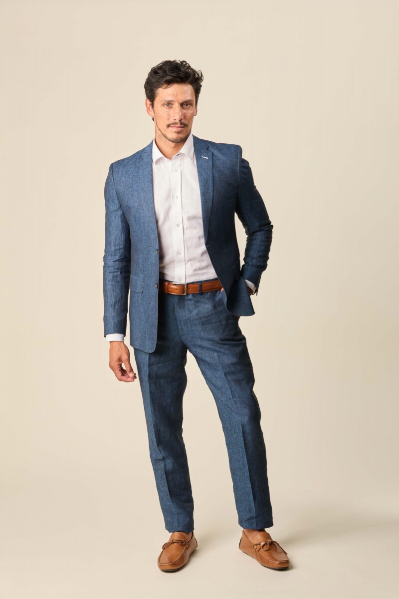 Saco Sport Lino Classic Fit - Azul 