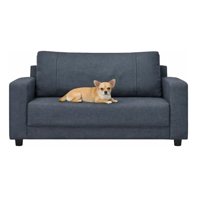 Sofa 2 Cuerpos En Tela Gris Pet Friendly Sofa 2 Cuerpos En Tela Gris Pet Friendly