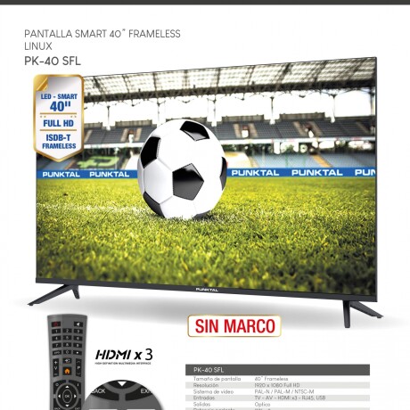 TV LED Punktal 40" Smart PK-40SFL TV LED Punktal 40" Smart PK-40SFL