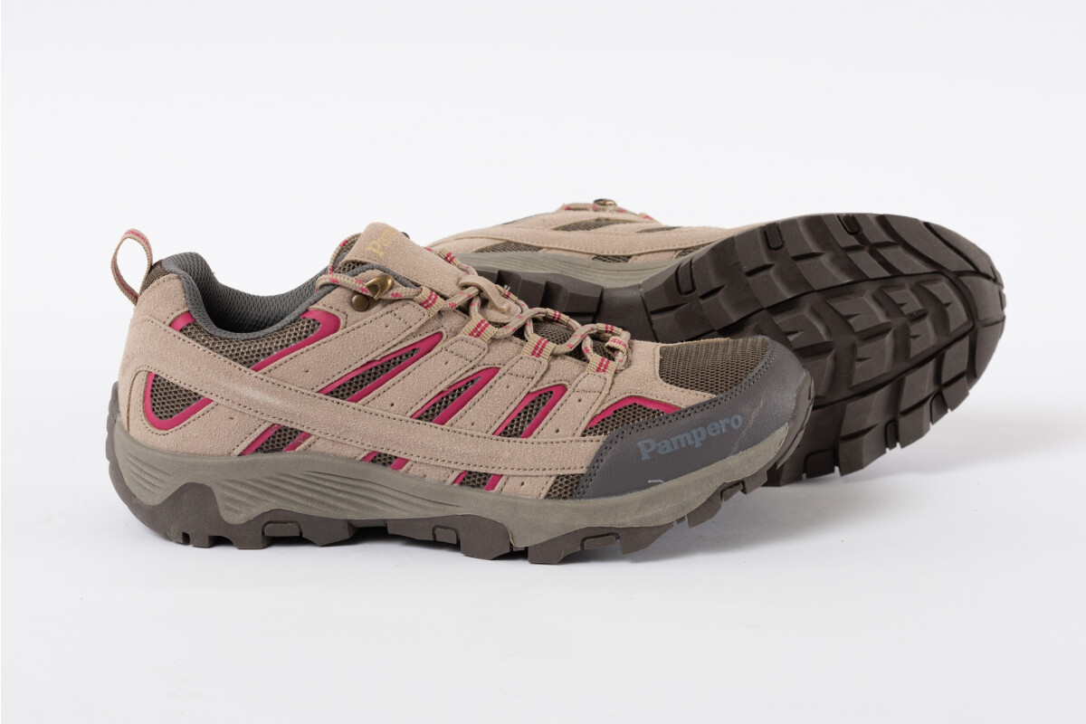 ZAPATO TREKKER Beige/rojo