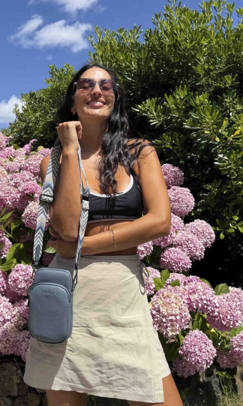 PHONEBAG / PORTA CELULAR VALERIANA AZUL PIEDRA