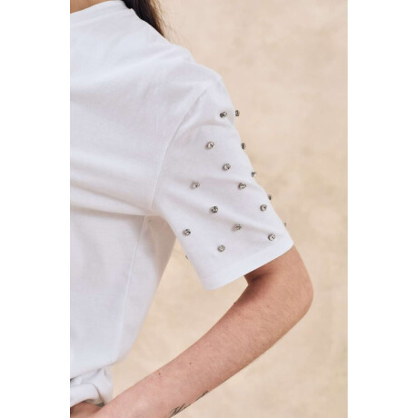 Remeron Apliques Mangas Blanco