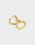 Aros Argollas Acero quirúrgico Argollas De Corazón De Acero - Dorado