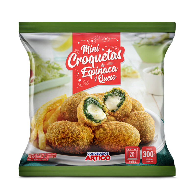 MINI CROQUETAS DE ESPINACA Y QUESO - 300 GRS Mini Croquetas De Espinaca Y Queso - 300 Grs