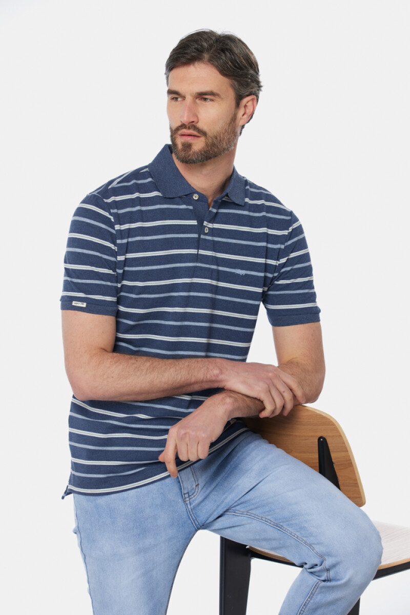 REMERA POLO PIQUE - Azul 