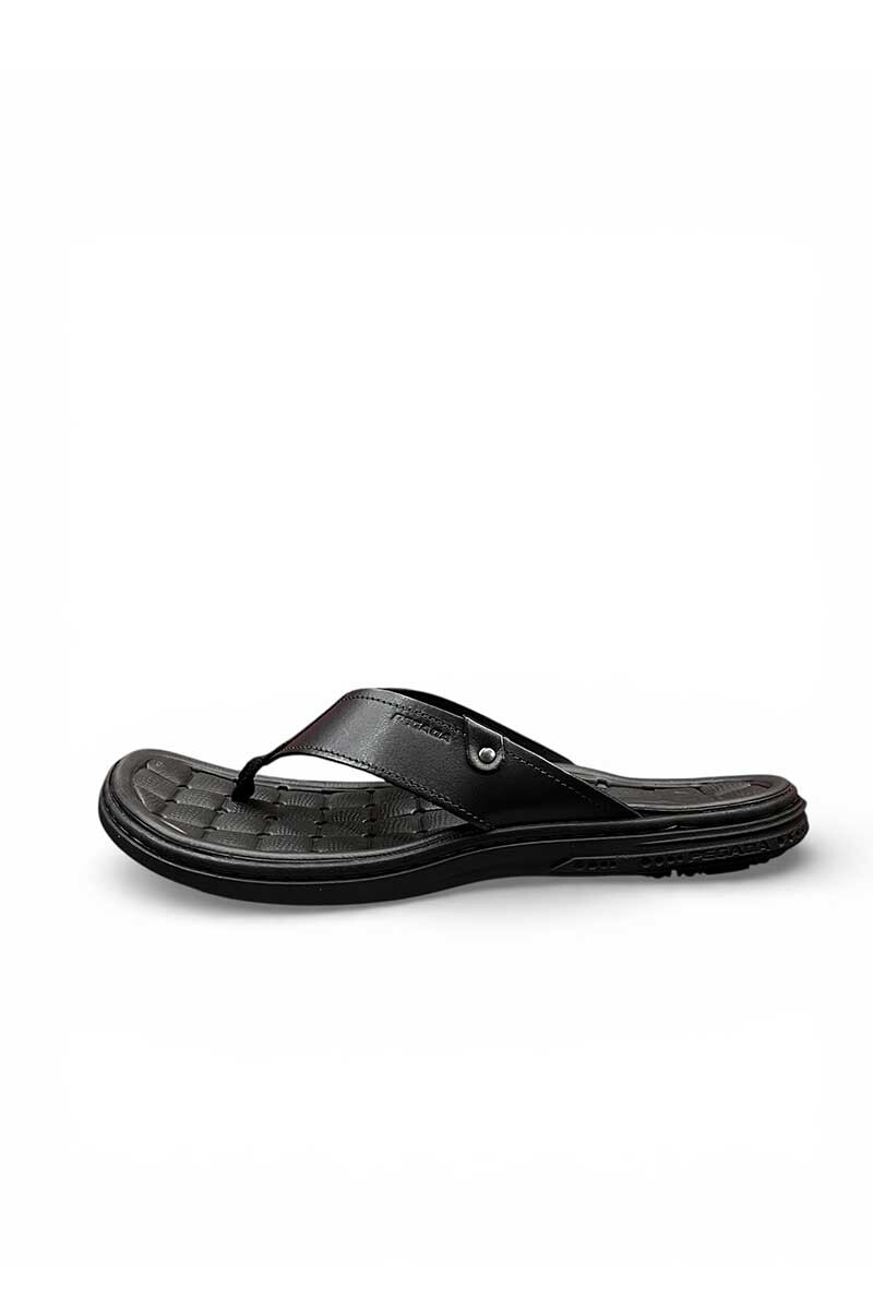 SANDALIA PEGADA OJOTA CUERO 131281 Negro