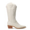 Bota de Mujer Miss Carol EDNA tejana con diseño en la caña Beige