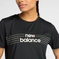 Remera New Balance de Dama - Linear Performance - WT53070BK BLACK
