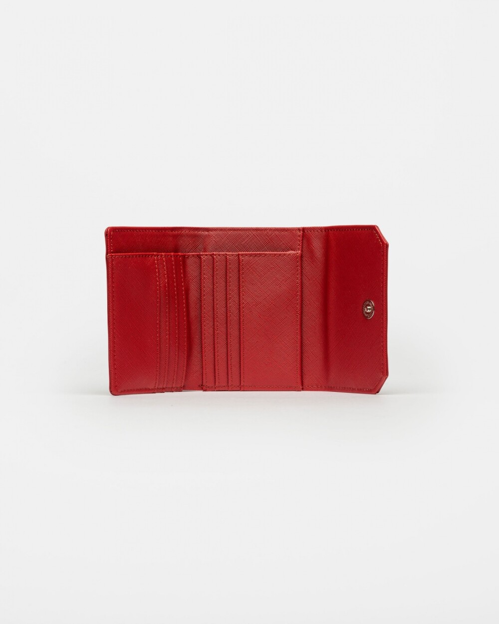 Billetera P&P En Efecto Cuero Saffiano Rojo