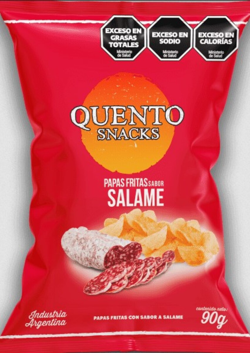 SNACK PAPAS QUENTO 90G SALAME 
