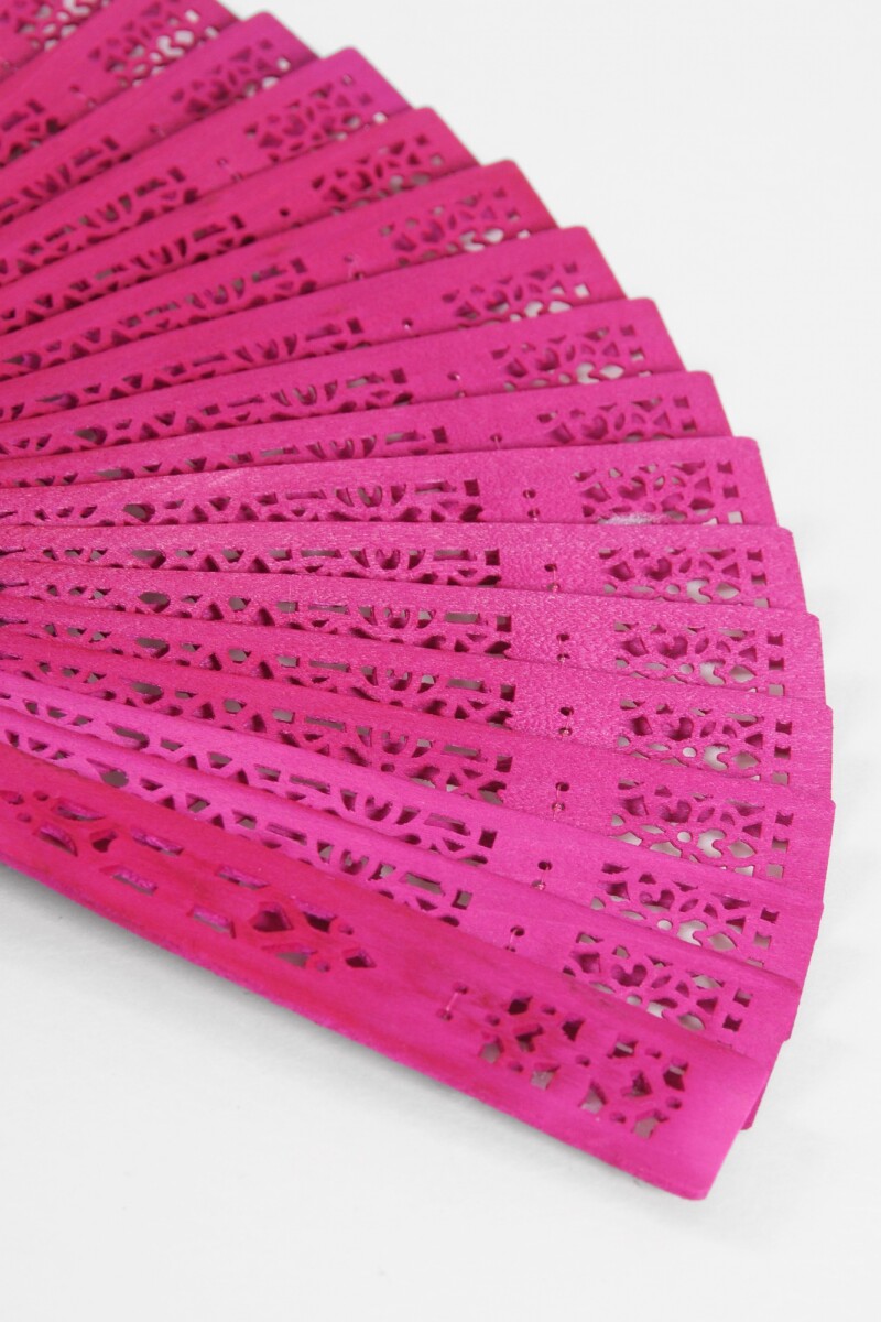 Abanico Madera fucsia