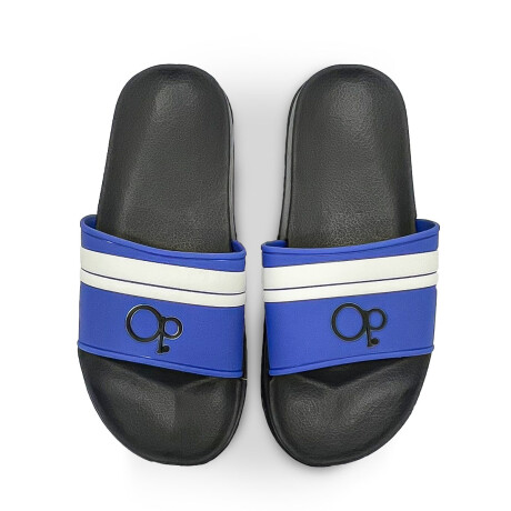 Chancletas Ocean Pacific Ojotas Unisex Playa Piscina Negro y Azul