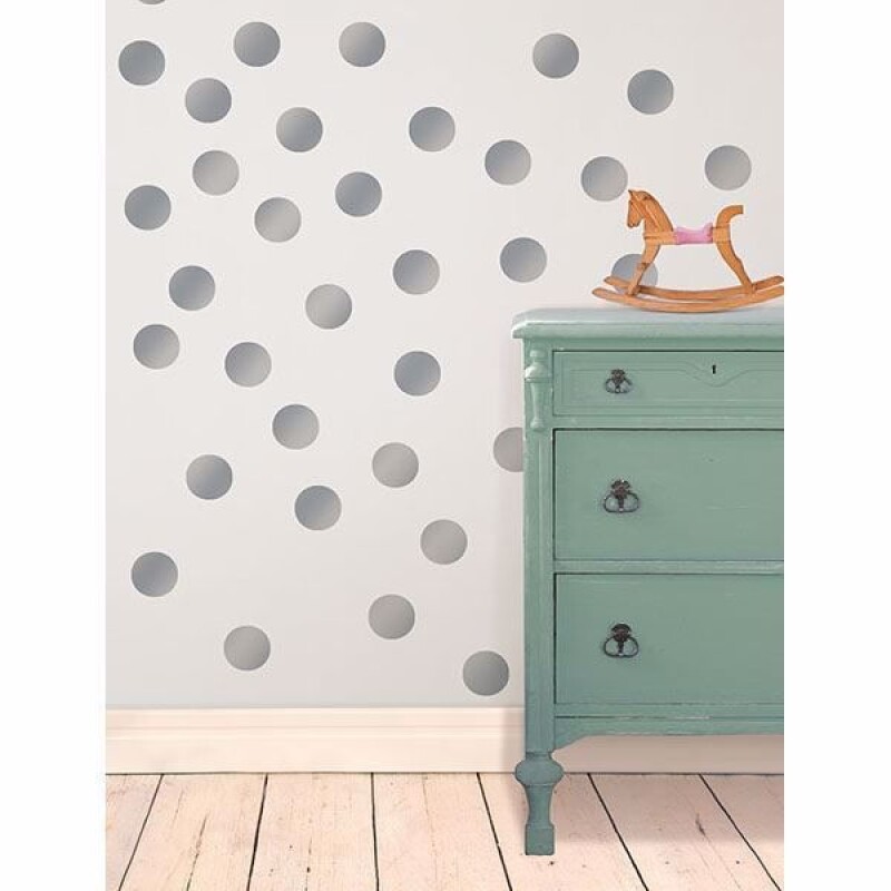 WALLPOPS METALLIC SILVER CONFETTI N/A