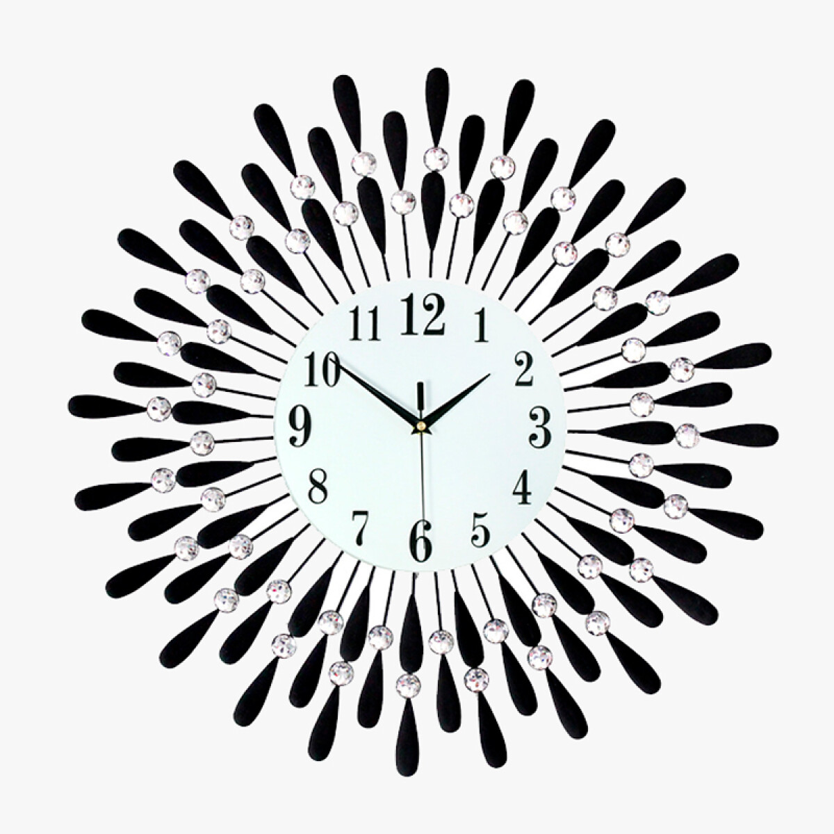 Reloj De Pared Pétalos Negros 