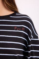 Tshirt Duo Negro/Celeste