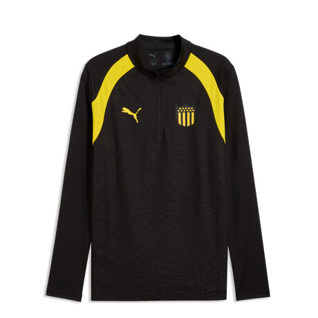 Camiseta de Hombre Puma Cap Training 1/4 Zip Top Negro - Amarillo