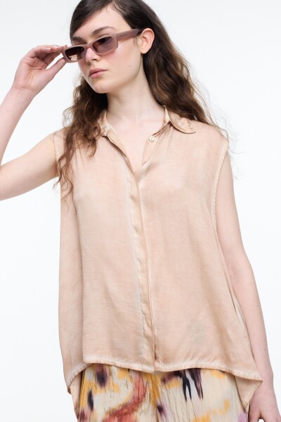 CAMISA IRREGULAR Beige