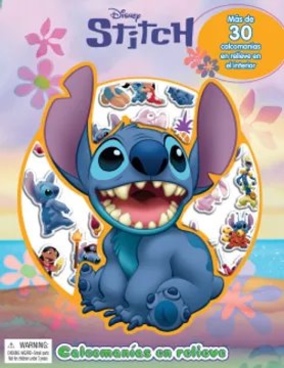 CALCOMANIAS EN RELIEVE - DISNEY STITCH 