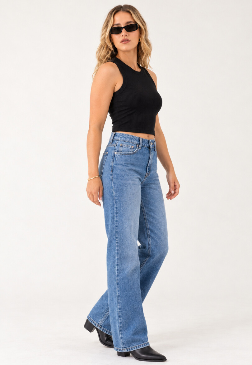 Musculosa Basica Negro