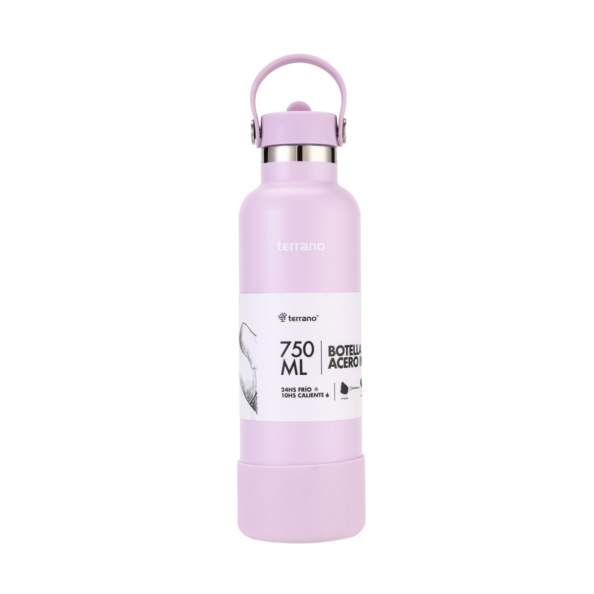 BOTELLA TERRANO 750ML PICO + BOTA - LILA 
