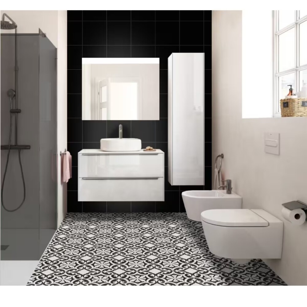 Cerámica 110 Negra 31x31 cm Brillante Cerámica 110 Negra 31x31 Cm Brillante