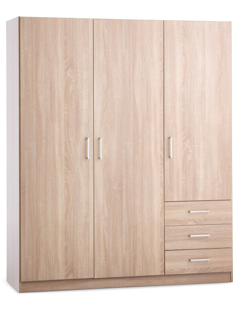 Armario FANDRUP 145x176 3 puertas 3 caj roble cl Armario FANDRUP 145x176 3 puertas 3 caj roble cl
