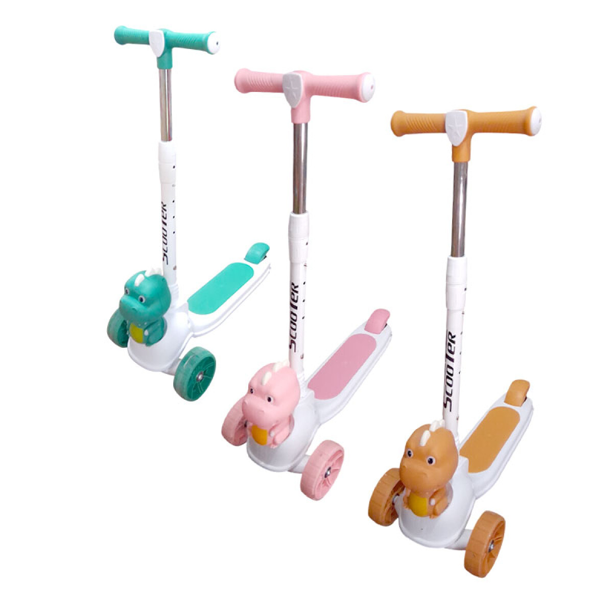 Monopatín dino 3 colores - Monopatín Dino 3 Colores 