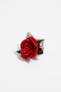 ANILLO RESINA ROJA HOJAS S Rojo