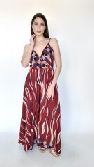 Vestido Thalen Bordó