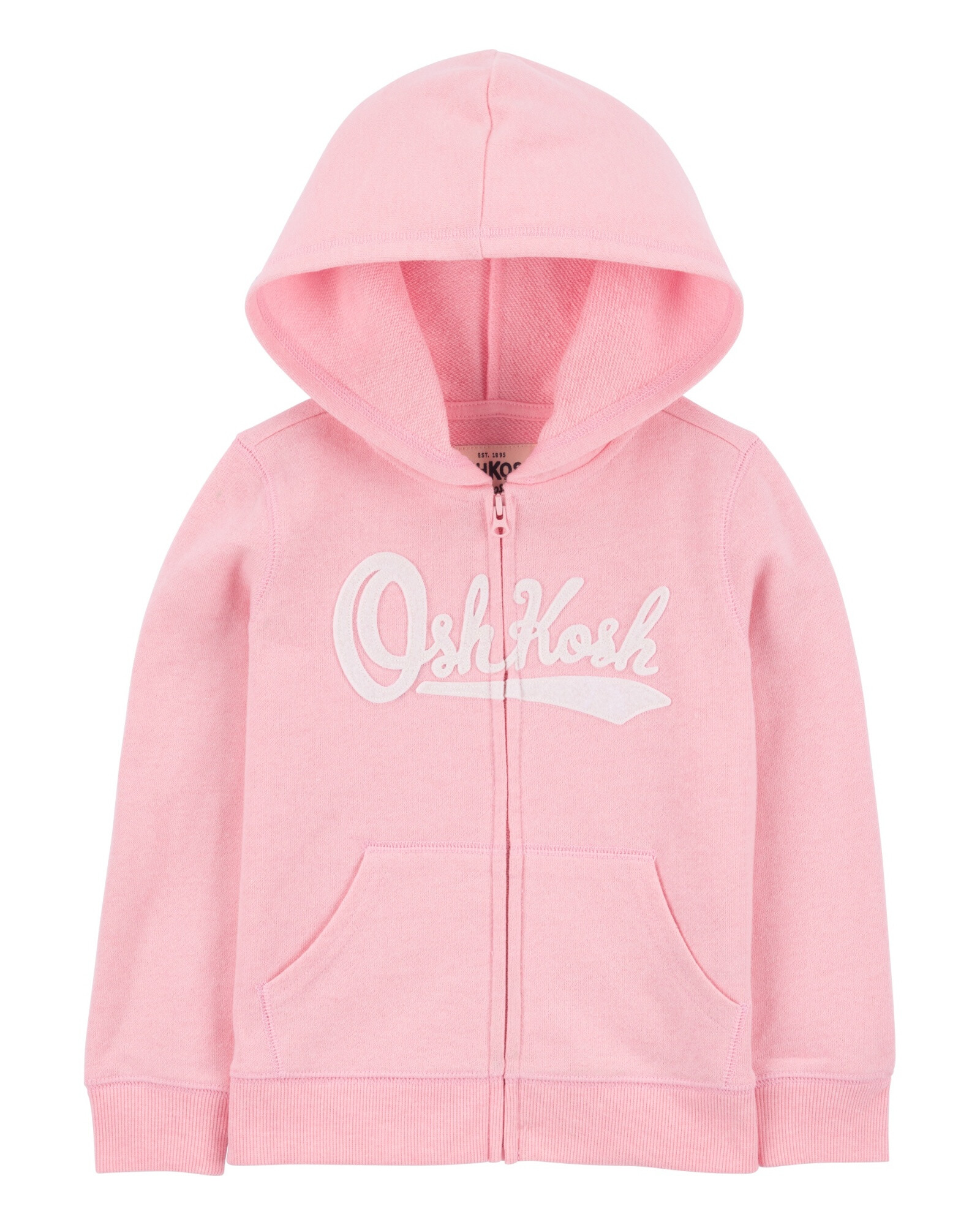 Campera de algodón, con capucha y logo Sin color