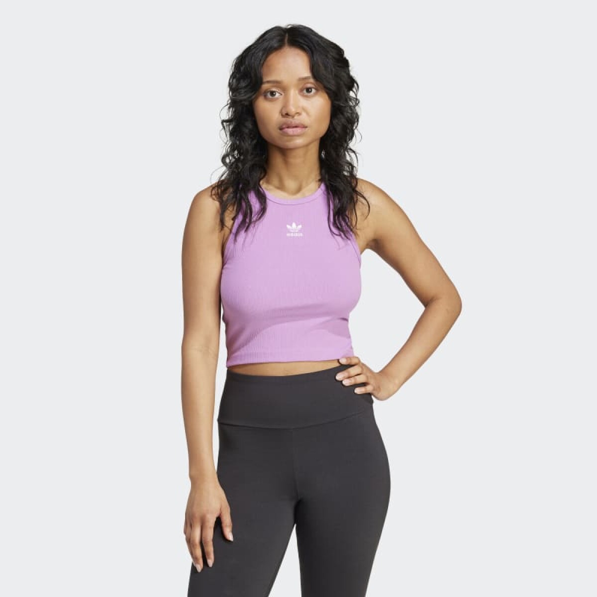 Musculosa Adidas Essentials Ribbed - Rosado 