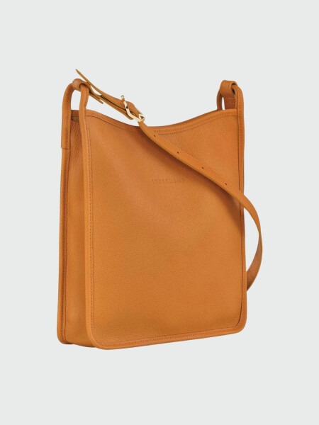Longchamp -Cartera de cuero cruzada, Zipped Naranja