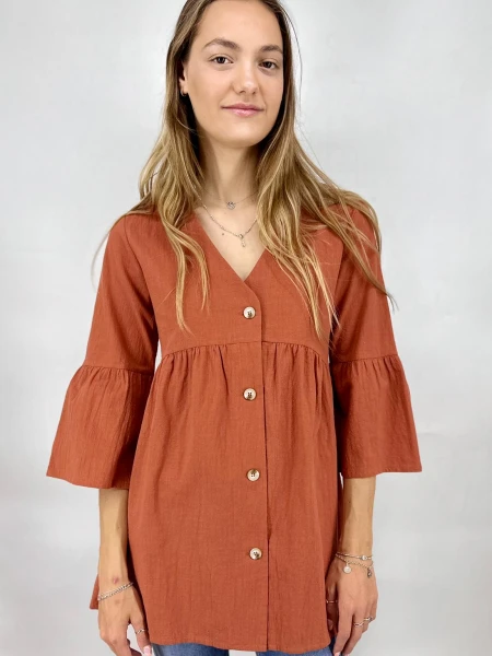 VESTIDO WANNA ASHLEY TERRACOTA