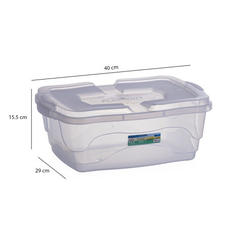 Caja Multiuso Organizador Plástico Tapa Trabas 10Lt Plasmont Transparente