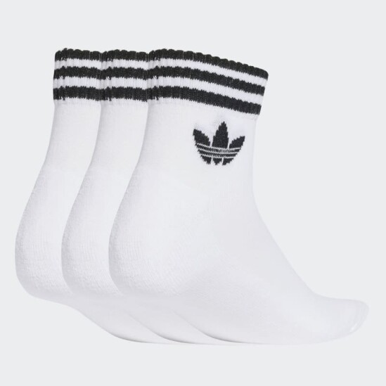 Medias Adidas Tobilleras 3 Rayas 3 Pares Blanco