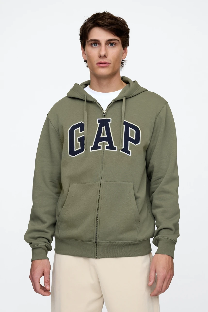Canguro Logo Gap Con Cierre Hombre Mesculen Green