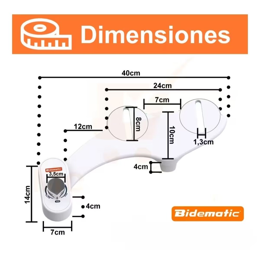 E-Bidet BIDEMATIC para inodoro agua fría E-bidet Bidematic Para Inodoro Agua Fría
