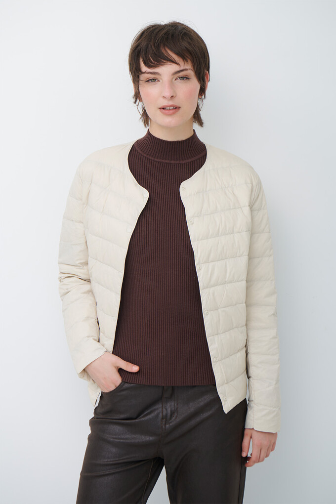 CAMPERA PLUMAS BEIGE