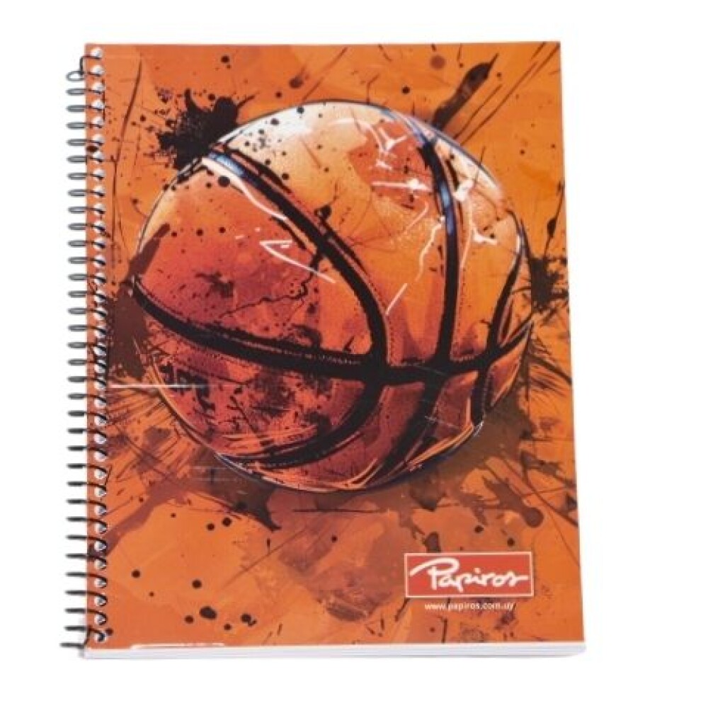 CUADERNO PAPIROS CON ESPIRAL 96 HOJAS 796 TAPA BASQUETBALL