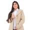 Abrigo Lana con Capucha Amanecer Beige