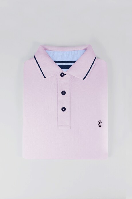 Remera Polo Pique Rosa