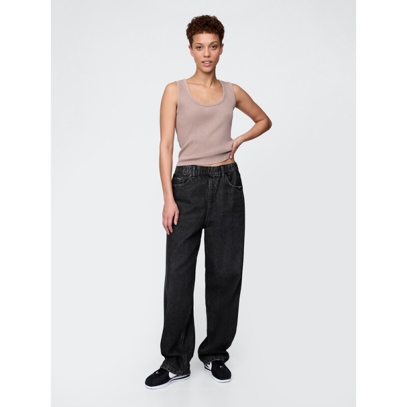 ULTRA SOFT PULL ON BAGGY BLACK WASH