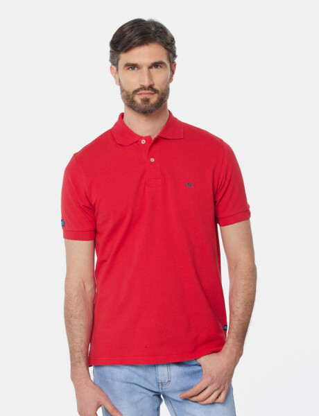 REMERA POLO LISA Rojo