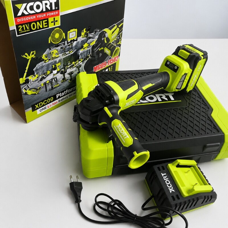 XCORT AMOLADORA ANGULAR BRUSHLESS 21V VELOCIDAD VARIBALE 115MM BATERIA &CARGADOR Xcort Amoladora Angular Brushless 21v Velocidad Varibale 115mm Bateria &cargador
