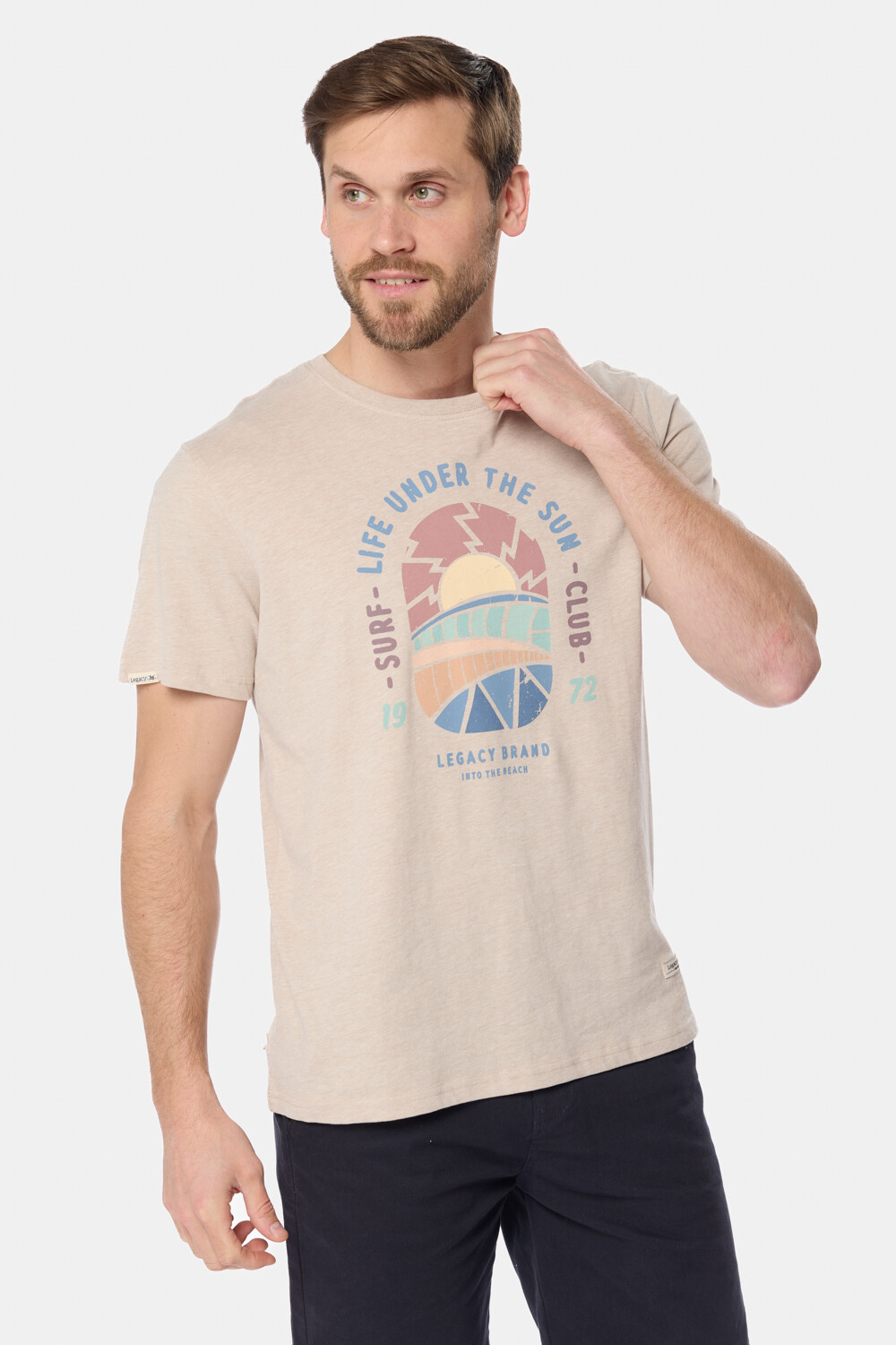 REMERA ESTAMPADA Beige